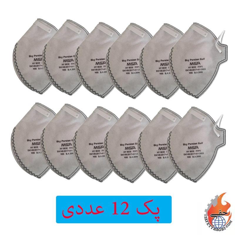 202510271 ماسک فیلتردار کربن اکتیو - استاندارد N95 و FFP3 برای محیط های صنعتی و آلوده - Image 1