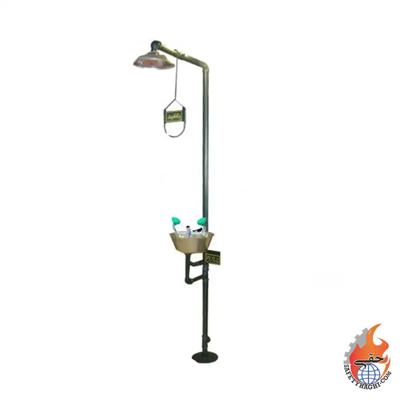 202611337 خرید دوش و چشم شوی اضطراری استیل SS 502-450 با راهبری دستی - Image 1